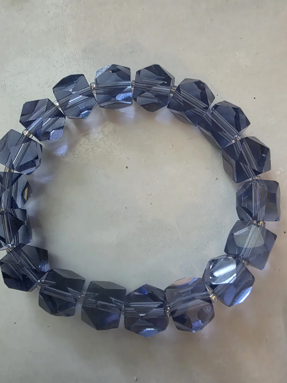 Faceted Blue Crystal Stretch Bracelet - Women Jewelry
